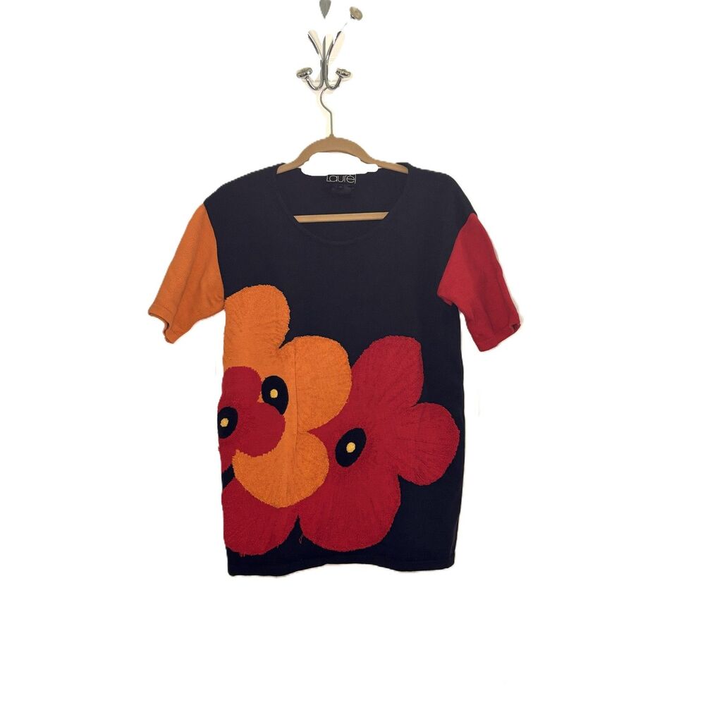 LAUREL Floral Print Knit Top | Size 42